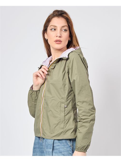 Lily plus reversible women's short jacket K-WAY | K41317W-LILY PLUS.2 DOUBLEB0W